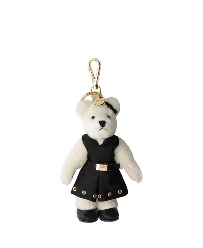 Prada Teddy Keychain Charm In Yellow