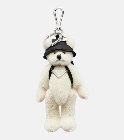 Prada Teddy Large Bag Charm In Black