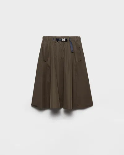 Prada Skirt Featuring Belt Loops And Flap Detail In Black