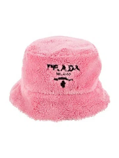 Pre-owned Prada Terry Cloth Bucket Hat In Pink