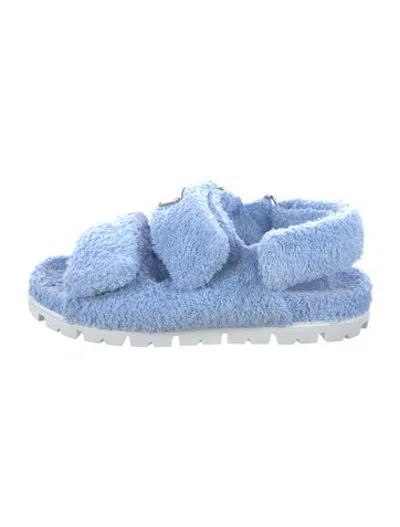 Pre-owned Prada Terry Cloth Espadrilles In Blue
