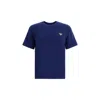 Prada Triangle Logo Crewneck T-shirt In Blue