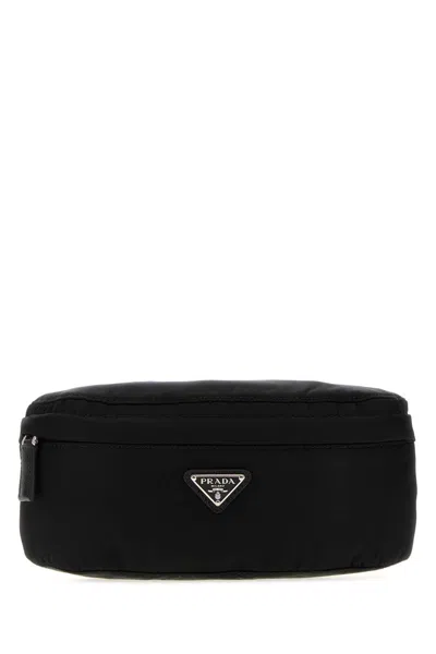 Prada Crossbody Belt Bag Adjustable Shoulder Strap In Black