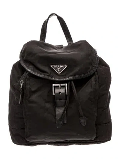 Pre-owned Prada Tessuto Backpack In Black