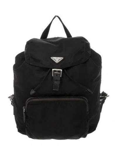 Pre-owned Prada Tessuto Backpack In Black