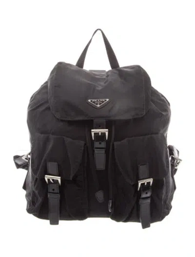 Pre-owned Prada Tessuto Backpack In Black