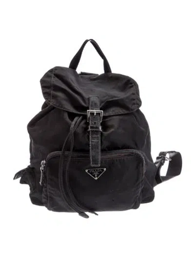 Pre-owned Prada Tessuto Backpack In Black