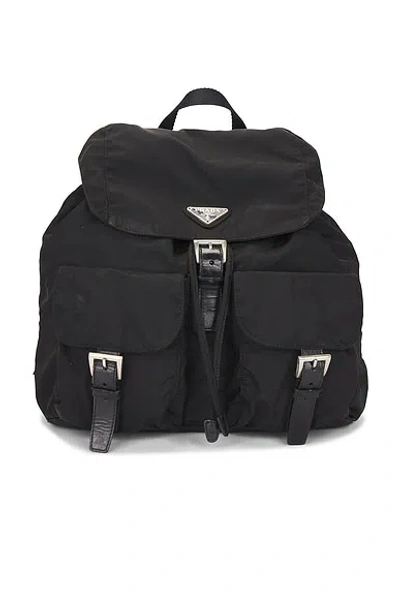 Pre-owned Prada Tessuto Backpack In Black
