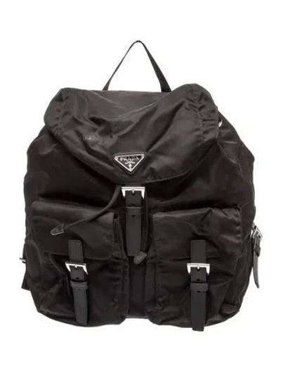 Pre-owned Prada Tessuto Backpack In Black