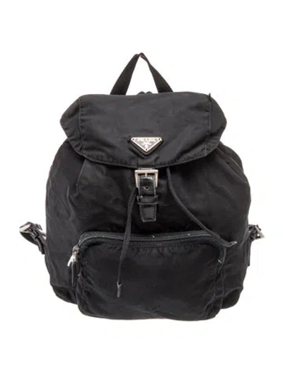 Pre-owned Prada Tessuto Backpack In Black