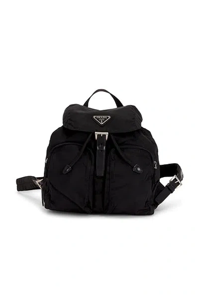 Pre-owned Prada Tessuto Backpack In Black