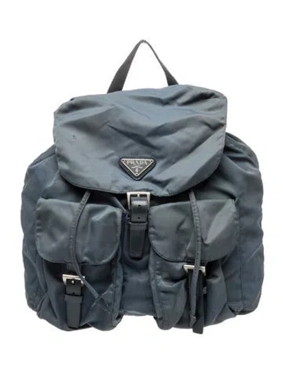 Pre-owned Prada Tessuto Backpack In Blue