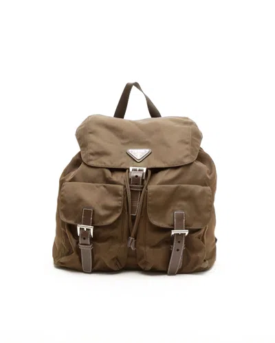 Prada Tessuto Backpack In Orange