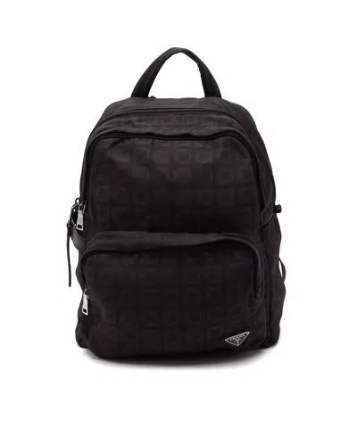 Prada Tessuto Backpack In Black