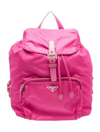Pre-owned Prada Tessuto Backpack In Pink