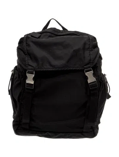 Pre-owned Prada Tessuto Backpack Small In Black