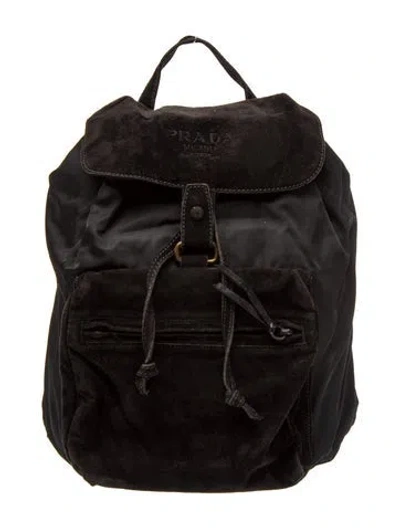 Pre-owned Prada Tessuto Backpack Vintage In Black
