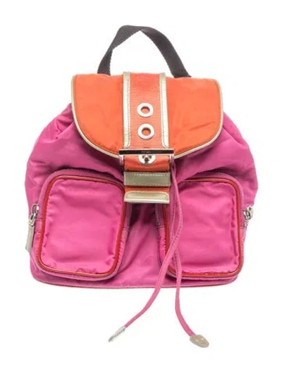 Pre-owned Prada Tessuto Backpack Vintage In Pink