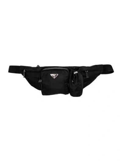 Pre-owned Prada Tessuto Belt Bag In Black