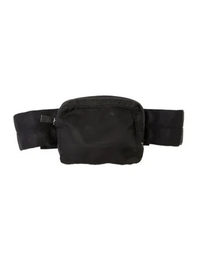 Pre-owned Prada Tessuto Belt Bag In Black