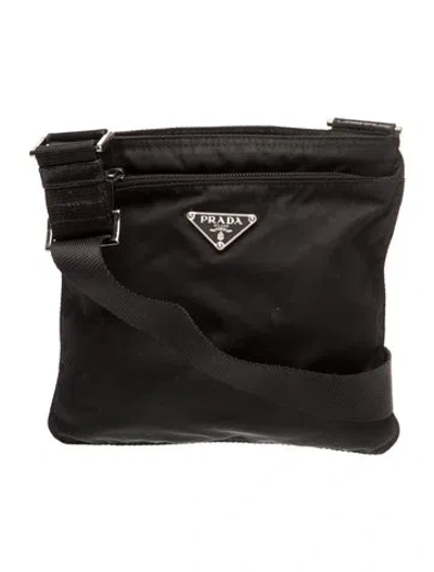Pre-owned Prada Tessuto Belt Bag In Black