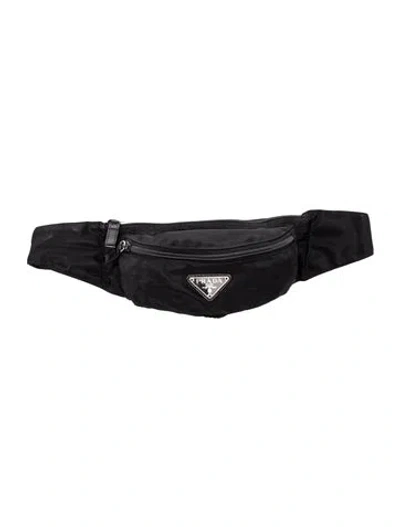Pre-owned Prada Tessuto Belt Bag In Black