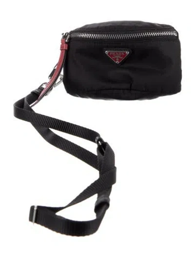 Pre-owned Prada Tessuto Belt Bag In Black