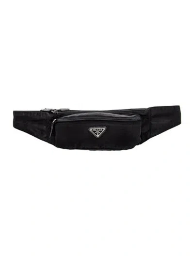 Pre-owned Prada Tessuto Belt Bag In Black