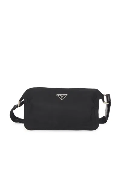 Pre-owned Prada Tessuto Belt Bag In Black
