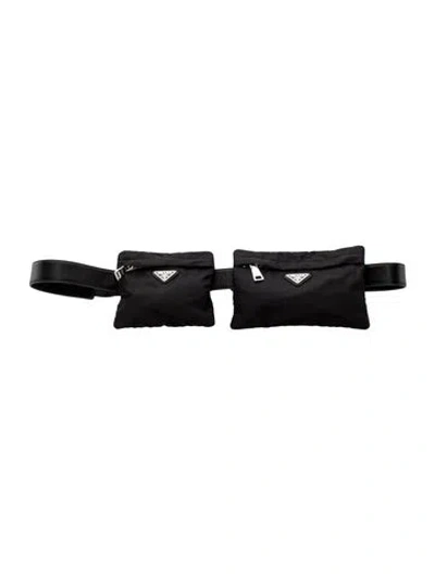 Pre-owned Prada Tessuto Belt Bag In Black