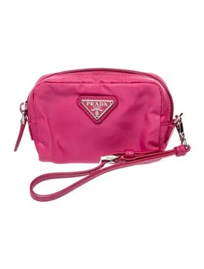 Pre-owned Prada Tessuto Belt Bag In Pink