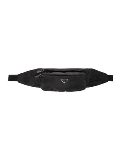 Pre-owned Prada Tessuto Belt Bag Small In Black