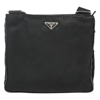 Pre-owned Prada Tessuto Black Nylon Shoulder Bag ()