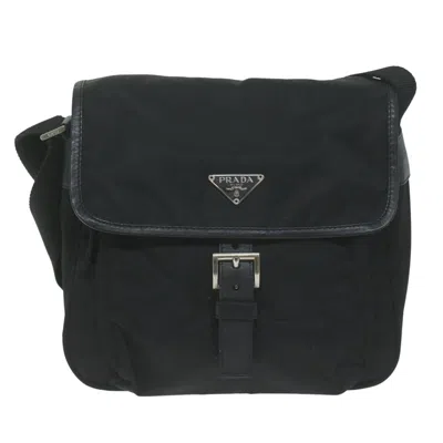 Prada Tessuto Black Synthetic Shoulder Bag ()