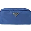 PRADA PRADA TESSUTO BLUE SYNTHETIC CLUTCH BAG (PRE-OWNED)