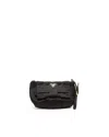 Prada Tessuto Bow Wristlet In Black