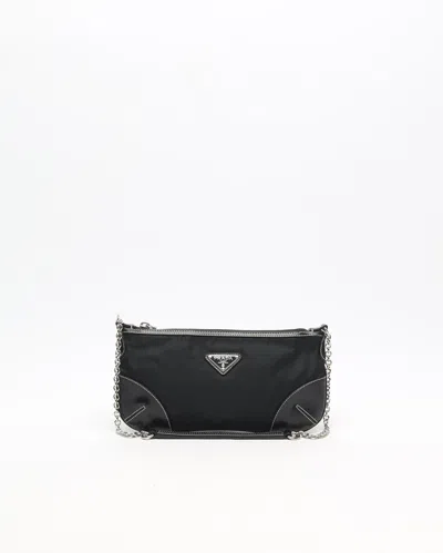 Prada Tessuto Chain Bag In Black