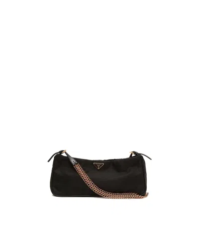 Prada Tessuto Chain Bag In Black