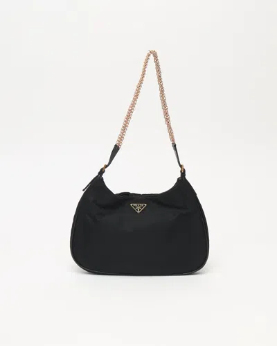 Prada Vintage Tessuto Hobo Chain Bag