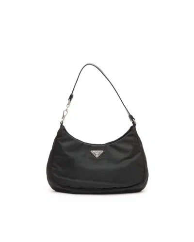 Prada Tessuto Cleo Bag In Black