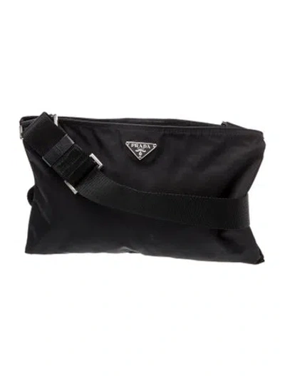 Pre-owned Prada Tessuto Clutch In Black