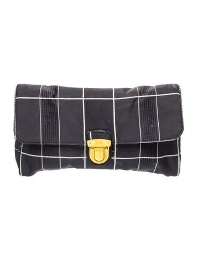 Pre-owned Prada Tessuto Clutch In Blue