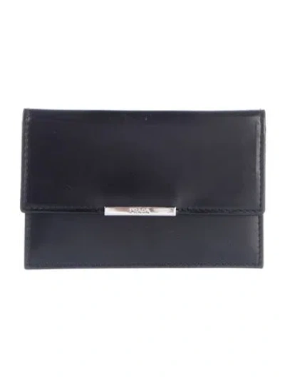 Pre-owned Prada Tessuto Compact Wallet In Black