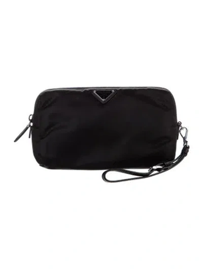Pre-owned Prada Tessuto Cosmetic Bag In Black