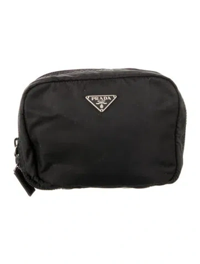 Pre-owned Prada Tessuto Cosmetic Pouch In Black