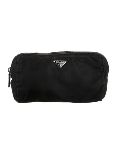 Pre-owned Prada Tessuto Cosmetic Pouch In Black