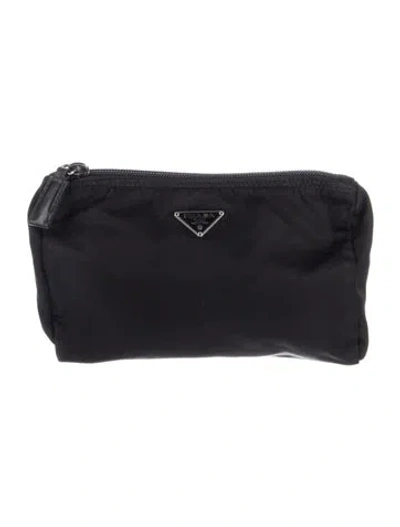 Pre-owned Prada Tessuto Cosmetic Pouch In Black