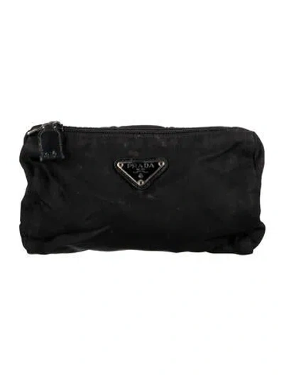 Pre-owned Prada Tessuto Cosmetic Pouch In Black
