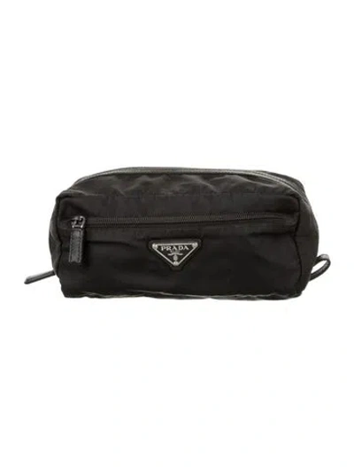 Pre-owned Prada Tessuto Cosmetic Pouch In Black