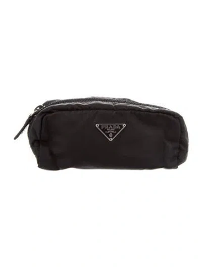 Pre-owned Prada Tessuto Cosmetics Bag In Black